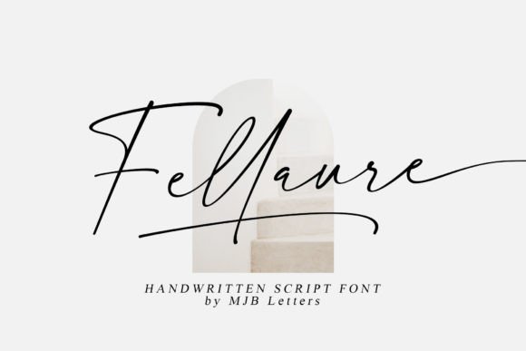 Fellaure exquisite handwritten calligraphy font blending classic and contemporary style for wedding stationery